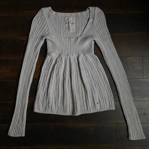 Vintage 2000s Hollister Babydoll Cableknit Sweater